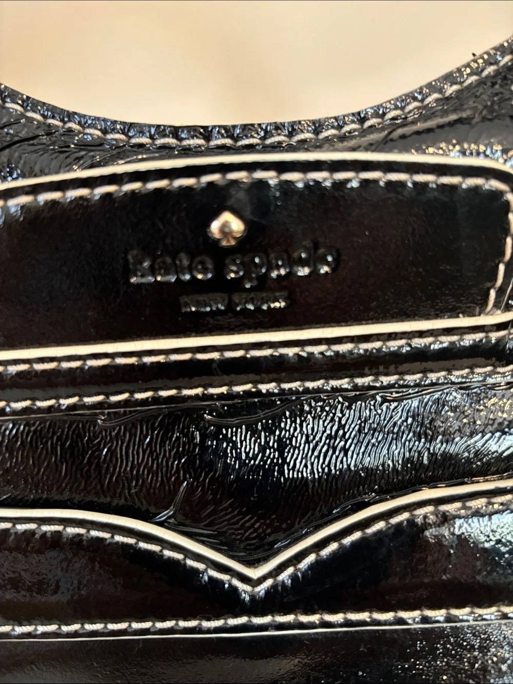 Kate Spade NY/ black patent handbag
